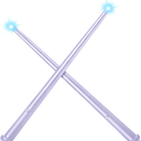 Gejoy 2 Piece Light up Wand Magic Wizard Wand Princess Fairy Wands Christmas Light Sound Toy Cosplay Props for Kids(Purple)