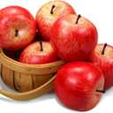 Artificial Apples Fake Frutis Apples, Simulation Apples for Home Decoration Lifelike Normal Size Apples Fake Apples for Kichen Party Chirstmas Decor (6 Pcs Red Apple)