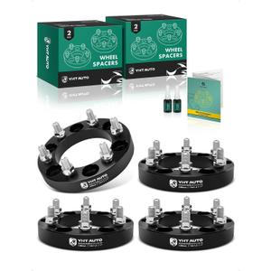 YHTAUTO 6x5.5 to 6x135mm Wheel Adapters 1" Compatible with Chevrolet Cadillac GMC Ram Models: Silverado Yukon, Tire Spacers w/M14x1.5" & 12.9 Grade Studs, 108mm Center Bore 6 Lug 4PCS