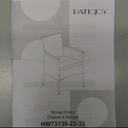 Rattan Outdoor Dining Chairs with Beige Cushions