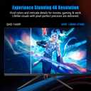 28 Inch 4K UHD Gaming Monitor 144Hz 1ms，IPS Monitor with HDR400, 100% sRGB， AMD FreeSync/G-Sync，PC Monitor for Gaming,Office,Type-C/HDMI/USB，Built-in Speaker，VESA Mount, Bluelight Filter