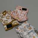 Langsprit Washable Female Dog Diapers (3 Pack) - Doggie Reusable Small Medium Large Dog Diapers for Doggy Puppy Female in Period - Highly Absorbent Dog Heat Panties (Medium,Rabbit, Owl, Lion)