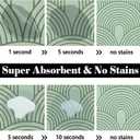 Dog Food Mats for Floors Absorbent, Pet Cat Food Mat - Quick Dry Dog Mat for Food and Water Boho Pet Supplies (M(16"24"), 01-Green)