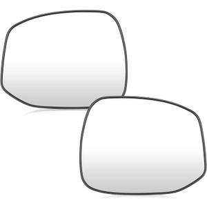 Left Driver + Right Passenger Side Mirror Glass Replacement for 2012-2013 Honda Civic Rear View Side Heated Mirror Replace 76253TR3A01 76203TR3A01