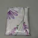 Litabel Watercolor Floral Shower Curtain, Purple Butterfly Flower Shower Curtain for Bathroom, Modern Minimalist White Waterproof Fabric Shower Curtain Set, 72x72 Inch