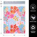 POLYSELLS 100pcs 10x13 Inches Poly Mailers Waterproof & Tear Resistant Mailing Envelopes, Cute Small Business Bags for Clothes, Gifts - Flowers