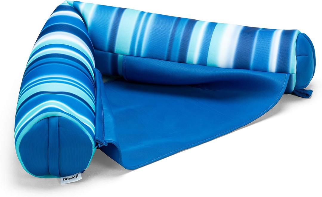 Big Joe Noodle Sling No Inflation Needed Pool Seat with Armrests, Blurred Blue Double Sided Mesh, Quick Draining Fabric, 3 feet, Blurred Blue, Noodle Sling 