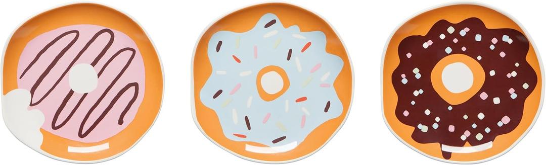 Jubilee Doughnuts Dishes Set of 2 (DIA5in, Donuts)