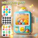Skirfy Vending Machine Kids Toys 10 Empty Eggs Mini Vending Machine Erasers Operated Gumball Prize Machine Maker Game Claws Machine Easter Game Sensory Toys Dolls GiftsBlue