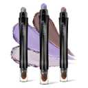 3PCS Eyeshadow Stick Sets,Pro Longwear Cream Eye Shadow Sticks Pencil Crayon,Eye Brightener Stick-Lilac Love