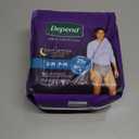 Depend Night Defense Adult Diapers, Incontinence Underwear for Men, Disposable, Overnight, Small/Medium, Grey, 16 Count