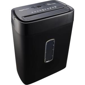 Amazon Basics 12-Sheet Cross-Cut Paper and Credit Card Shredder with Overheat Protection, Black (New Model)