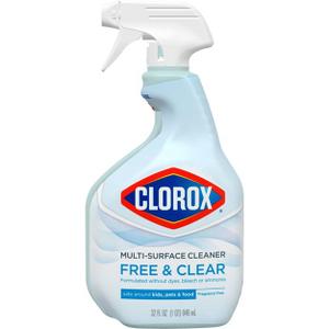 Pack of 4, Clorox Free & Clear Multi-Surface Cleaner - 32 fl oz