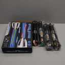 Cawiew 4 Pack Light up Sword Saber with FX Sound (on-Off Control) and Full Retractable Handle, 4 Colors LED Glow in The Dark Toy for Kids Adult