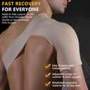 SPOBTRACE Shoulder Brace For Torn Rotator Cuff For Men Women, Adjustable Shoulder Compression Sleeve Support Brace Arm Sling Immobilizer For Pain Relief,Sleep,Injuries(XL/XXL)