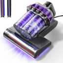 Xlife Mattress Vacuum Cleaner, Bed Vacuum with 2 Roller Brushes for Pet Hair, 253.7nm UV-C Light, 140F Heating, 550W 16KPA Suction, HEPA Filter Couch Vauum for Bed, Sofa, Pillow, Baby Crib (Corded)