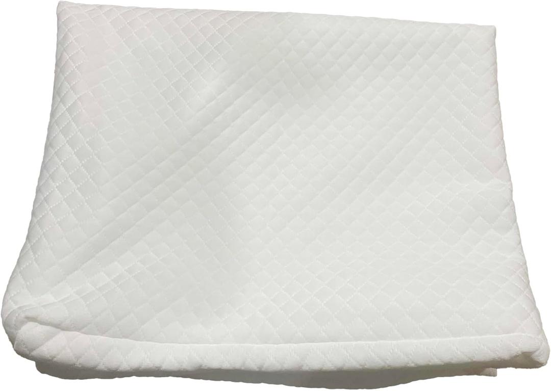 5 Inch Wedge Pillow Cover, White Pillow Replacement Cover, Wedge Pillowcase with Zippers Fits for 5" High, 26" Wide