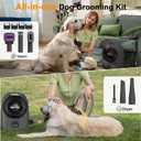 Dog Grooming Vacuum and Pet Dryer, 5-in-1 Dog Grooming Kit for Shedding, Low Noise Doggie Hair Blow Dryer, 2.5L Canister for Cat Vacuum Groomer, Portable Pet Trimmers for Dogs, Purple