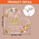 50th Wedding Anniversary Acrylic Cake Topper, 50 th Anniversary Decorations, 50 Wedding Topper, 50 Years Of Married Gifts (50th Anniversary Cake topper 2026)