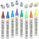 Shotbow Art Markers Dust-free Water-soluble Liquid Chalk Coloring Brush Fineliner Color Pens 12 Colors Children's Painting Pen for Painting, Drawing, Coloring, Gift for Kids (Multicolor)