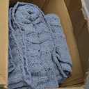 Battilo Bluish Grey Throw Blanket for Couch,51"x67", Super Soft Warm Cozy Chenille Knit Blankets for Bed, Sofa, Chair, Gift, Texture Decorative Boho Blanket for Living Room (Dusty Blue)