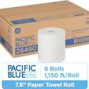Pacific Blue Ultra 8 High-Capacity Recycled Paper Towel Roll by GP PRO (Georgia-Pacific), White, 26490, 1150 Feet Per Roll, 6 Rolls Per Case