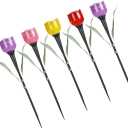 5Pcs Solar Lights Outdoor Decorative Garden Lights Solar Powered Yard Landscape for Patio Lawn Pathway Walkway Cemetery Decoration