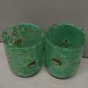 2026 Superbowl Party Supplies,Football Icon Juice Glasses - 2 Pcs Icon Glass Cups, Football Parties and Tailgate Events,Football Accessories Birthday Valentine'S Day Giftsa (Green, Football Icon)