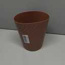 UUJOLY Plastic Small Bathroom Trash Can Wastebasket Garbage Can, Brown | Sturdy-Easy to Clean, Bathroom, Laundry Room, Kitchen, Office, Kids Room, Dorm, Bedroom, 1.8 Gallon