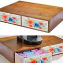 WEPONZEN Wooden Coffee Pod Holder & Organizer - Cute Coffee Station Organizer for Counter, Coffee Pods and Tea Organizer Holder