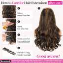 Kookastyle Clip in Hair Extensions, Natural Long Layered Soft Invisible Synthetic Curly Wavy Hairpieces for Women,4 pcs(20 Inch,Balayage Chocolate Brown to Caramel Blonde)