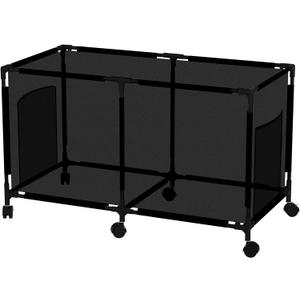 Version 2 Metal Pool Storage bin,Poolside Storage Organizer,Holder for Outdoor, Pool, Patio, Garden,Organizer for Toys, Floats, and Swimming Equipments, (LARGE)