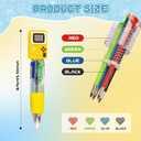 LiYiQ 50 Pcs Video Game Multicolor Pen in One Cartoon Cute Fun 4-in-1 Cute Pens Bulk Kawaii Game Handle Level Up Games Console Shape Cool Ballpoint Pens for Kids Fun Gifts