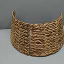 CENBOSS Rattan Christmas Tree Collar, Wicker Tree Skirt & Stand Base Cover (Brown Wash, 24 inch)