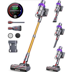VC80 Cordless Vacuum Cleaner, 450W 40KPA UP to 55 Mins Self-Standing Vacuum Cleaners for Home, Rechargeable Vacuum Cordless with Automatic Suction for Home Carpet Pet Hair Hardwood Floor 