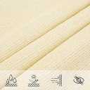 Sun Shade Sail 10' x 20' Cream Rectangle Canopy Sail Shade Cover 95% UV Block Permeable Sunshade Outdoor for Patio Yard