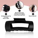 4 x Square Claw Clip for Thick or Fine Hair  Non-Slip Cozy Silicone Hair Clip, Flexible & Unbreakable Hair Claw, Lightweight Matte Finish, Strong Hold All Day (Black+White+Red+Khaki)