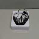 Open Ear Headphones with Microphone Detachable, Crystal Cable, 3.5mm + USB Wired Audio Control- Black