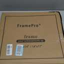 FramePro 11x14 Diploma Frame with Navy over Gold Mat, 14x17 Certificate Frame, Real Wood with Gold Trim, Black Frame with Arcylic