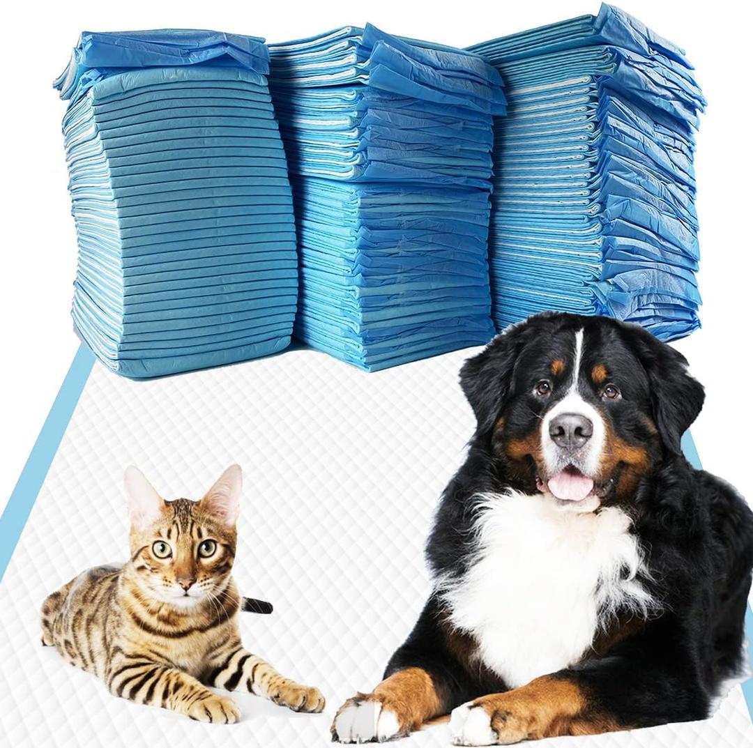 Puppy Pads 120 Pack, 30"x36" Extra Large Dog Pads, Thicken Dog Training Liners for Indoor, Outdoor Use, Heavy Absorbent Pee Underpads for Doggy, Doggies XLarge, Blue