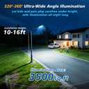 10000W Solar Street Lights Outdoor - 6500K Solar Lights Outdoor IP66 Waterproof, Solar Street Light Dusk to Dawn, Solar Flood Lights Outdoor Motion Sensor with Remote Control for Yard, Garage