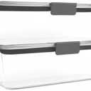 Rubbermaid Brilliance BPA-Free Food Storage Containers with Lids, Airtight Clear Set of 2 (9.6 Cup), Ideal for Lunch, Meal Prep, and Leftovers