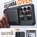 Vizvera for Galaxy S26 Ultra Case with 2 Pack Privacy Screen Protector[RFlD Card Holder][Camera Cover] Shockproof Silicone Protective Phone Case for S26 Ultra 2026