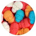 6 x Gummy Skulls Halloween Candy, 1 Pound Bulk Bag, Trick-Or-Treat Party Bag Fillers, Halloween Gummies