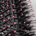 Hair Dryer Brush Blow Dryer in One, Upgraded 4 in 1 Hair Dryer and Styler Volumizer with Negative Ion Anti-frizz Ceramic Titanium Barrel Hot Air Hair Straightener Brush (Black/Pink)