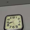 5.5" Large Analog Alarm Clock Silent Non Ticking, Glow in Dark dial, Gentle Wake, Beep Sounds, Increasing Volume, Battery Operated Snooze and Manual Light, Easy Set (Best for Elder) (Black)