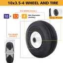 (2 Pack)4.10/3.50-4 Tubeless Lawn Mower Tire and Wheel,New Sawtooth Tread Tubeless Tire,3/4" and 5/8" Bearing, 4-1/4" Centered Hub,Compatible with Toro TimeCutter and Exmark Ouest Z-Turn Mower