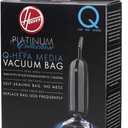 Hoover Vacuum Cleaner Bags for Platinum Upright Vacs, Pack of 2, Type Q, Hepa Filtration, Part # AH10000, Hoover Vacuum Bags Refill