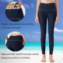 Ubestyle UPF 50+ High Waist Women's Swim Pants Swim Leggings Swimming Tights Rash Guard Pants Sun Protective Small