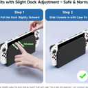JEMDO Raised Anti-Slip Handle Protective Case Compatible with Nintendo Switch 2 (2025) – Slim Shockproof TPU Cover with Textured Grip, Ergonomic Comfort, White Shell with Rock Hand Street Art